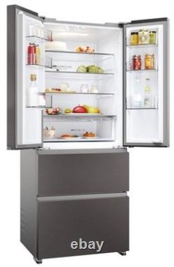 Haier 70cm 60/40 Total No Frost Fridge Freezer Dark Inox HFR3718ENMD