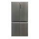 Haier F Rated 528l 4 Door Fridge Freezer, Platinum Inox Htf540dp7uk