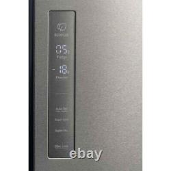 Haier F Rated 528L 4 Door Fridge Freezer, Platinum Inox HTF540DP7UK