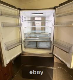 Haier HB18FGSAAA American Fridge Freezer in Titanium Glass Immaculate