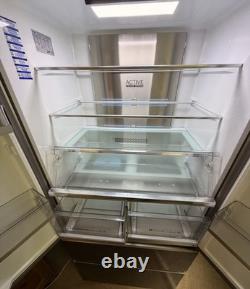 Haier HB18FGSAAA American Fridge Freezer in Titanium Glass Immaculate