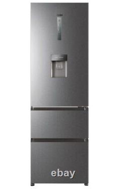 Haier HETR3619FWMG 60cm wide TOTAL FROST FREE Fridge Freezer Gloss St/Steel