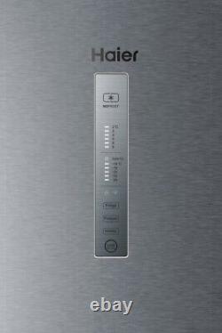 Haier HETR3619FWMG 60cm wide TOTAL FROST FREE Fridge Freezer Gloss St/Steel