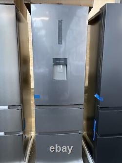 Haier HETR3619FWMG 60cm wide TOTAL FROST FREE Fridge Freezer Gloss St/Steel