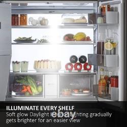 Haier HFR79F19EFGK FD 90 Series 7 91cm Frost Free American Fridge Freezer