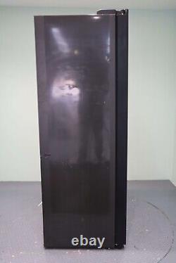 Haier HSOBPIF9183 American Side-by-Side Fridge Freezer Plumbed Dispenser Black