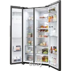Haier HSW59F18EIPT 91cm Frost Free American Fridge Freezer Black E Rated