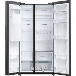 Haier HSW59F18EIPT 91cm Frost Free American Fridge Freezer Black E Rated