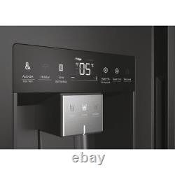 Haier HSW59F18EIPT 91cm Frost Free American Fridge Freezer Black E Rated