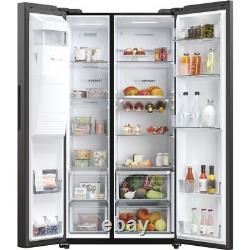 Haier HSW59F18EIPT 91cm Frost Free American Fridge Freezer Black E Rated