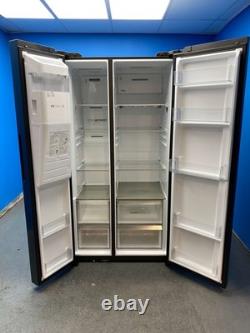 Haier HSW59F18EIPT Fridge Freezer American Style 60/40 Plumbed Black 32627