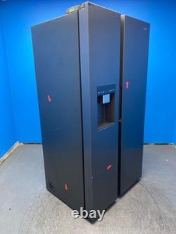 Haier HSW59F18EIPT Fridge Freezer American Style 60/40 Plumbed Black 32627