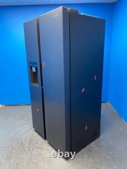 Haier HSW59F18EIPT Fridge Freezer American Style 60/40 Plumbed Black 32627