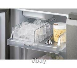 Haier HTF-520IP7 Fridge Freezer American Four Door with Water Dispenser in Silve