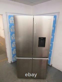 Haier HTF-520IP7 Fridge Freezer American Four Door with Water Dispenser in Silve