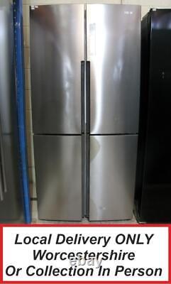 Haier HTF-556DP6 Stainless Steel Silver 4-Door American Fridge Freezer PFA AO G