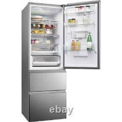 Haier HTW5618DWMG 3D 60 Series 5 60cm Free Standing Fridge Freezer Silver D
