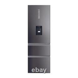 Haier HTW5618EWMP 59.5cm 3D Fridge Freezer Dark Inox