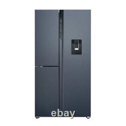 Haier S+ Series 7 HSPR79F18EWMBUK 3 Door Fridge Freezer Brushed Black