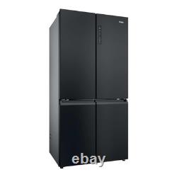 Haier Series 3 250 Litre Four Door American Fridge Freezer Black HCR39F19ENPT