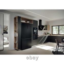 Haier Series 3 250 Litre Four Door American Fridge Freezer Black HCR39F19ENPT