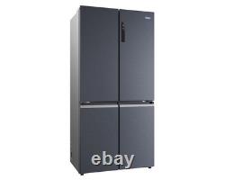 Haier Series 5 HCR5919ENMM Four Door American Platinum Inox Fridge Freezer