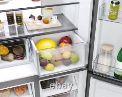 Haier Series 7 HCR7818DNMM 83cm Multi Door Platinum Inox American Fridge Freezer