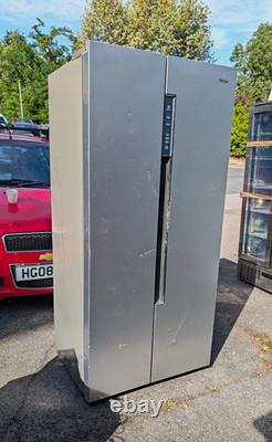 Haier Silver Stainless Steel Freestanding Side-by-Side Fridge Freezer 2 Door
