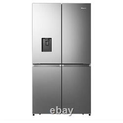 Hisense 606 Litre 4 Door American Fridge Freezer Non Plumbed Water D RQ758N4SWSE