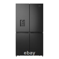 Hisense 609 Litre Four Door American Fridge Freezer Black RQ758N4SWFE