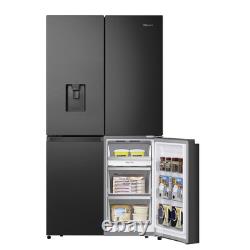 Hisense 609 Litre Four Door American Fridge Freezer Black RQ758N4SWFE