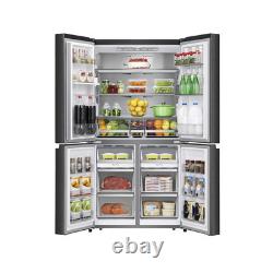 Hisense 609 Litre Four Door American Fridge Freezer Black RQ758N4SWFE