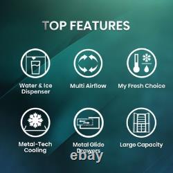 Hisense PureFlat 584 Litre Four Door American Fridge Freezer Black RQ760N4SBFE