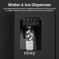 Hisense PureFlat 584 Litre Four Door American Fridge Freezer Black RQ760N4SBFE