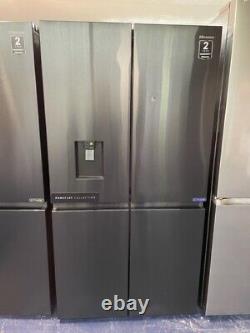 Hisense PureFlat RQ758N4SWF1 American Fridge Freezer Black Stainless Steel