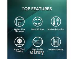 Hisense PureFlat RQ760N4SBFE 91cm 584L Four Door Black Fridge Freezer