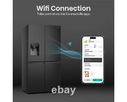 Hisense PureFlat RQ760N4SBFE 91cm 584L Four Door Black Fridge Freezer Hisense PureFlat RQ760N4SBFE 91cm 584L Four Door Black Fridge Freezer