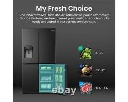 Hisense PureFlat RQ760N4SBFE 91cm 584L Four Door Black Fridge Freezer