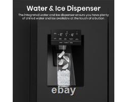 Hisense PureFlat RQ760N4SBFE 91cm 584L Four Door Black Fridge Freezer