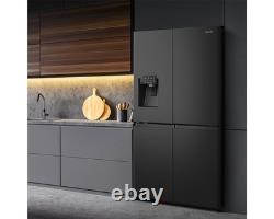 Hisense PureFlat RQ760N4SBFE 91cm 584L Four Door Black Fridge Freezer