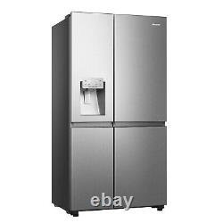 Hisense Pureflat 632 Litre 4 Door American Fridge Freezer Stainless RS818N4IIE