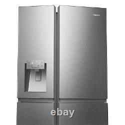 Hisense Pureflat 632 Litre 4 Door American Fridge Freezer Stainless RS818N4IIE