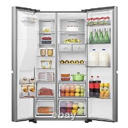 Hisense Pureflat 632 Litre 4 Door American Fridge Freezer Stainless RS818N4IIE