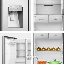 Hisense Pureflat 632 Litre 4 Door American Fridge Freezer Stainless RS818N4IIE