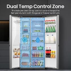 Hisense Pureflat 632 Litre 4 Door American Fridge Freezer Stainless RS818N4IIE