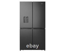 Hisense Pureflat RQ758N4SWFE 91cm 606L Black American Cross Door Fridge Freezer