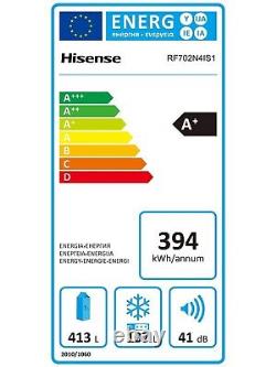 Hisense RF702N4IS1 French Door Style American Fridge Freezer Plumbed Water & Ice