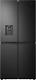 Hisense Rq560n4wbf Freestanding Cross Door Fridge Freezer, Black