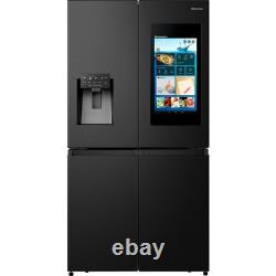Hisense RQ760N4IFE 4-Door PureFlat American Style Fridge Freezer in Black 58072