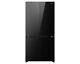 Hisense Rq768n4gbe 91cm Cross Door Black Glass American Fridge Freezer
